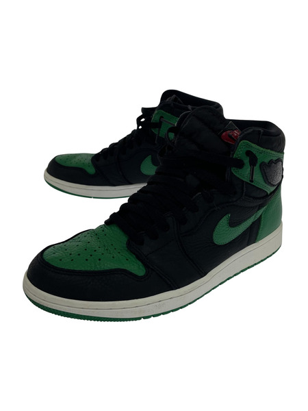 NIKE 555088-030 AIR JORDAN1 RETRO HIGH スニーカー 緑/黒 27.5cm[値下]