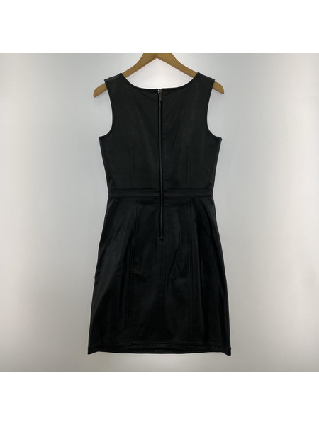 ARMANI EXCHANGE ノースリーブワンピース フェイクレザー ノースリーブワンピース[値下]