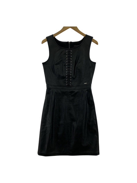 ARMANI EXCHANGE ノースリーブワンピース フェイクレザー ノースリーブワンピース[値下]