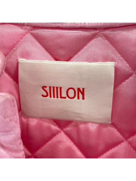 SIIILON キルティングチャイナコート F ピンク