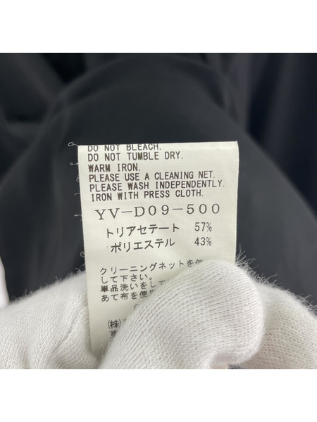 Y's 長袖ワンピース CHINE LEFT GATHER SHIRT DRESS