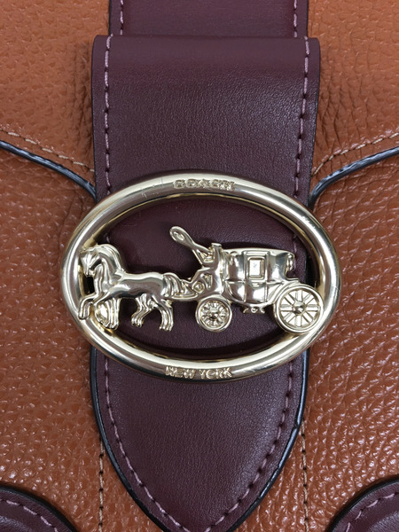 COACH　ショルダーバッグ CA212 georgie saddle bag in colorblock