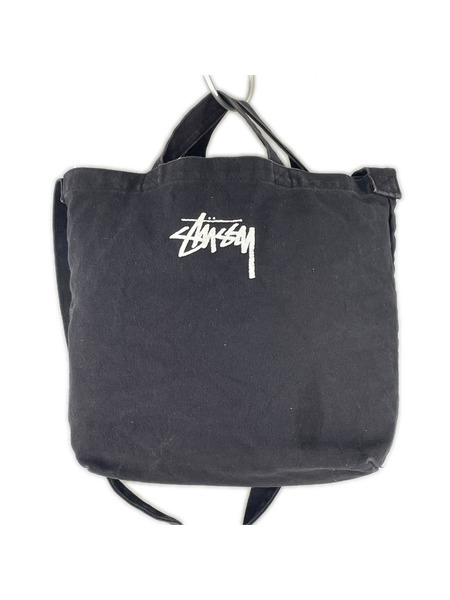 STUSSY ショルダーバッグ 2way キャンバス BLK
