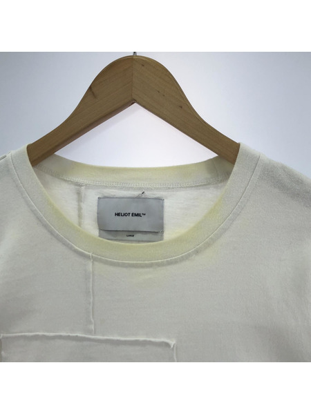 HELIOT EMIL BRICKED LONGSLEEVE (L) 白[値下]