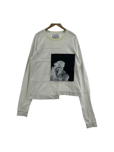 HELIOT EMIL BRICKED LONGSLEEVE (L) 白[値下]