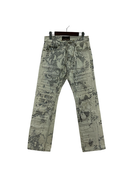 roberto cavalli パンツ 00s archive damage pants ホワイト W29