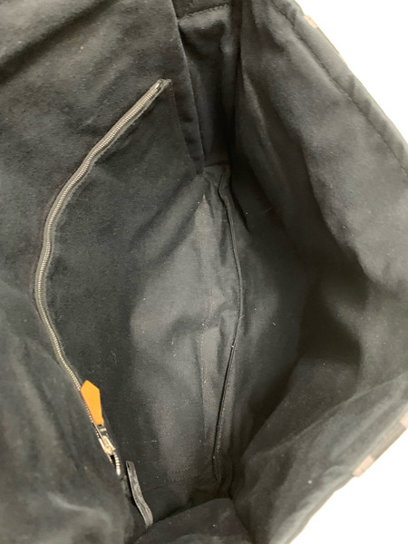 エルメス フールトゥ バサスＰＭ ショルダーバッグ ブラック グレー キャンバス レディース HERMES