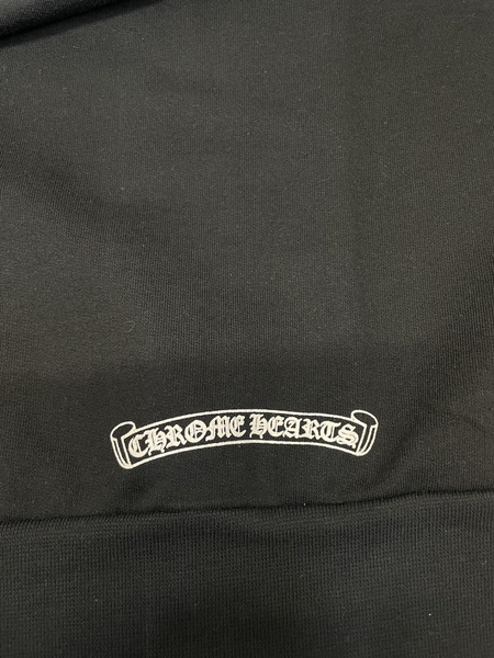 CHROME HEARTS SWTSHRT HD ZIP バーティカルロゴ アームロゴジップパーカー XXL 黒[値下]