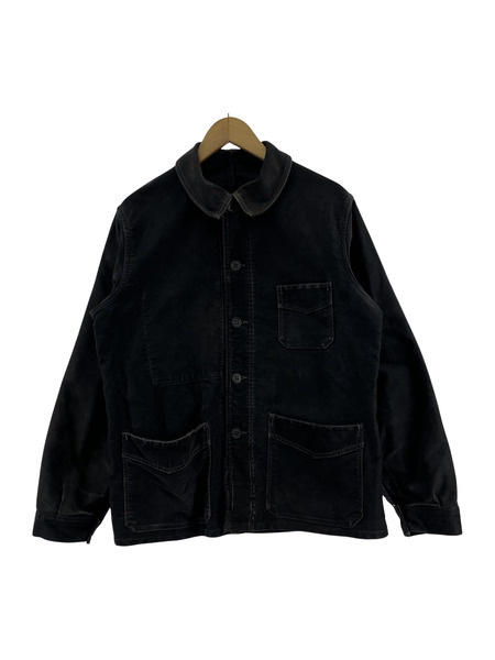 OLD・VINTAGE ジャケット LE MONT ST MICHEL 40s ブラックモールスキンジャケット[値下]