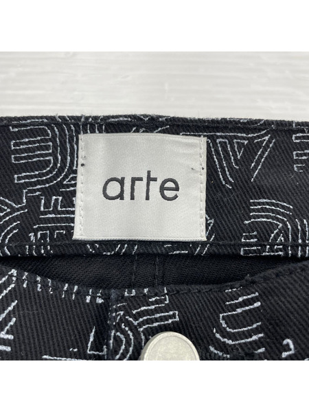 デニム・ジーンズ Arte Antwerp グラフィック デニムパンツ (W35) 黒[値下]