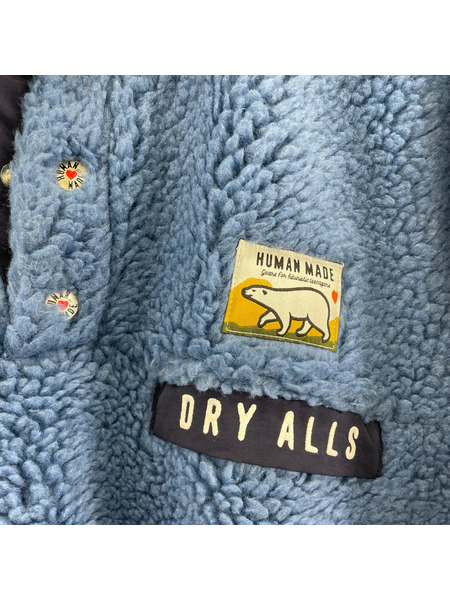 HUMAN MADE ジャケット Boa Fleece Pullover 青 (XL)