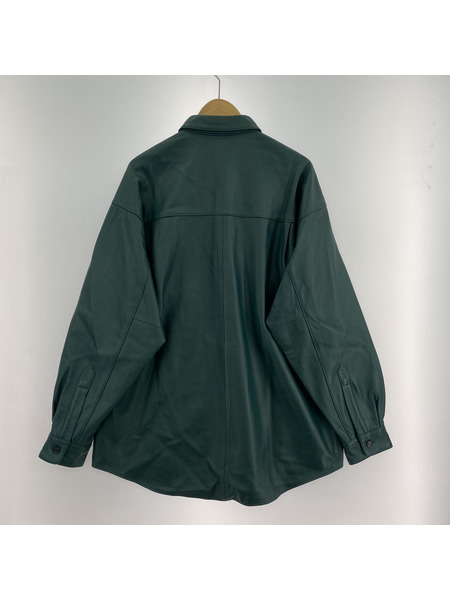 Graphpaper Sheep Leather Oversized Shirt 1 グリーン GM233-50048