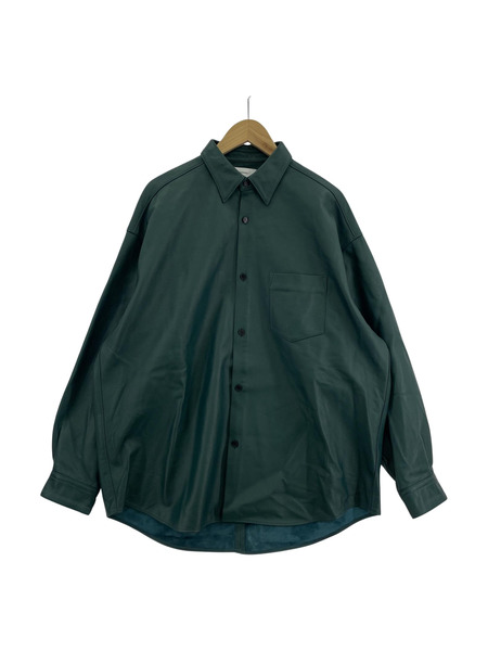 Graphpaper Sheep Leather Oversized Shirt 1 グリーン GM233-50048