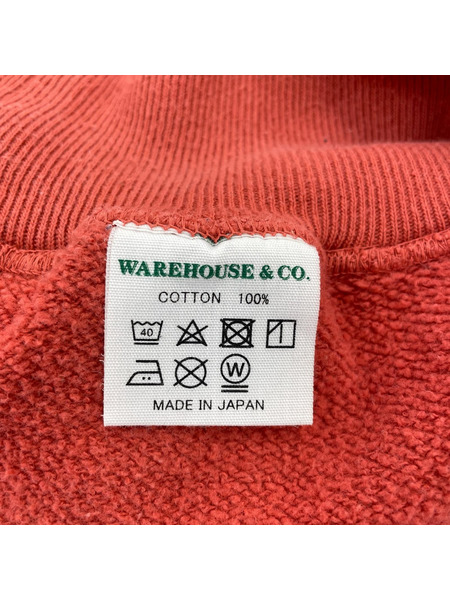 WAREHOUSE スウェット・トレーナー プリントスウェット 赤