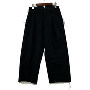 sulvam Gabardine classic PT ウールギャバレイヤードスラックス S ブラック