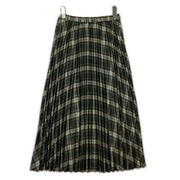 Kelen ロングスカート チェックプリーツ 茶