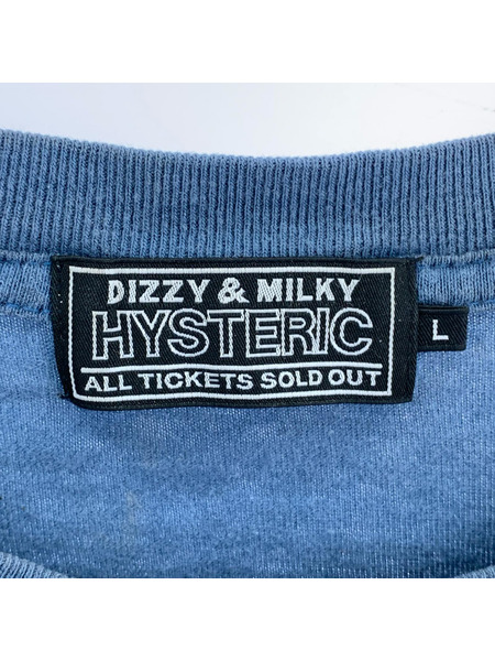 HYSTERIC GLAMOUR 長袖Tシャツ・カットソー 青 SUPER HYS Tシャツ