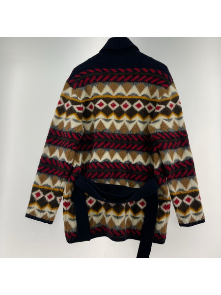 Altea カーディガン Altea ショールカラー カーディガン フェアアイル柄