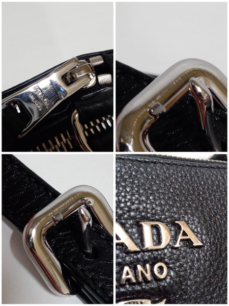 PRADA/ダブルジップ/レザーバッグ/1BH046 ショルダーバッグ