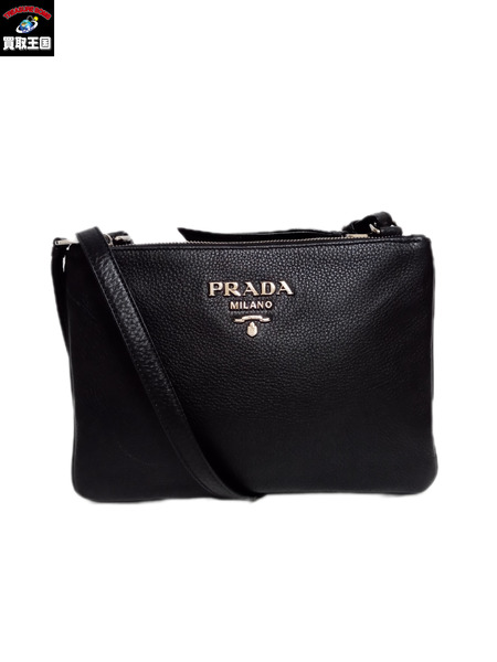 関税込★PRADA★1BH046 グレインカーフ ダブルポシェット 関税込☆PRADA☆1BH046 グレインカーフ ダブルポシェット (PRADA