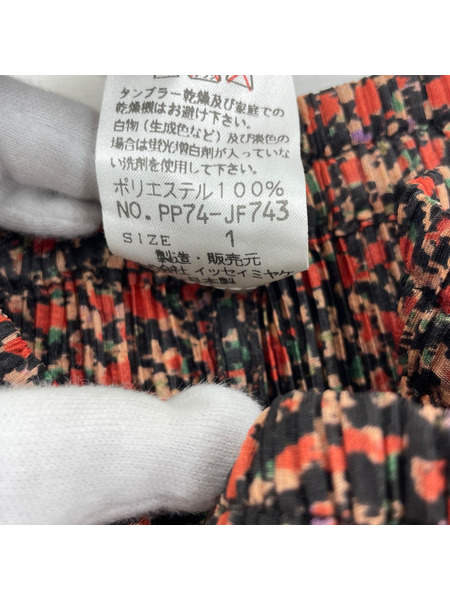 PLEATS PLEASE パンツ モザイク 赤黒 (1)[値下]