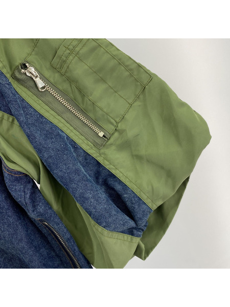 MICALLE MICALLE 異素材切替ジャケット デニム×MA-1[値下]