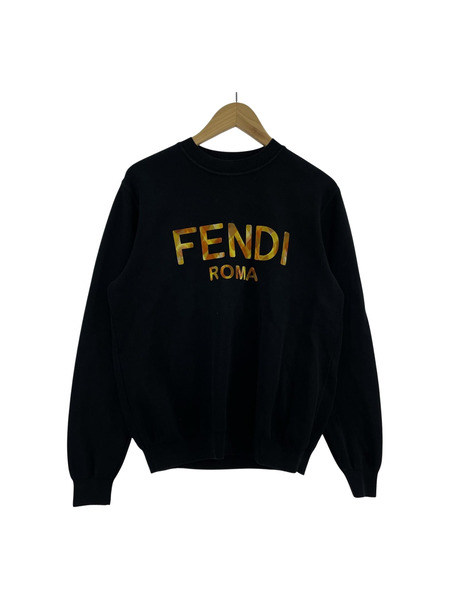 メンズラグ衣料 FENDI ロゴスウェット 46 ブラック[値下]