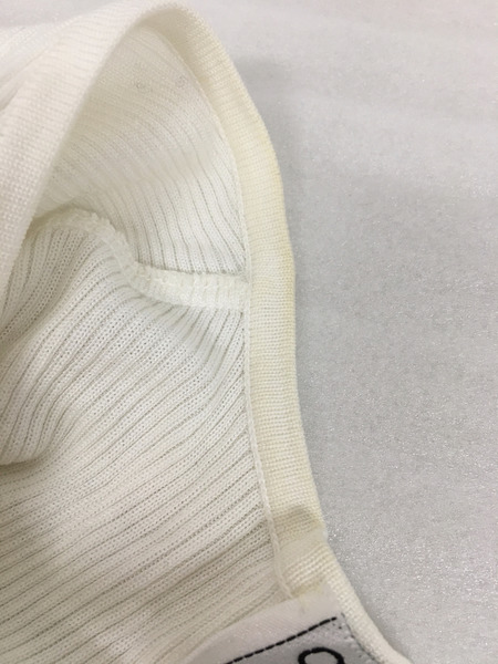 CHANEL　レディースラグ衣料 Vネックリブニット/ココマーク/タグ印字薄れ