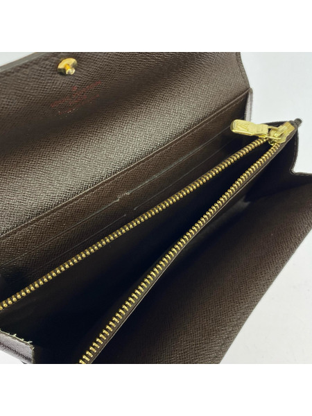 長財布 LV ポルトフォイユ サラ ダミエ エベヌ