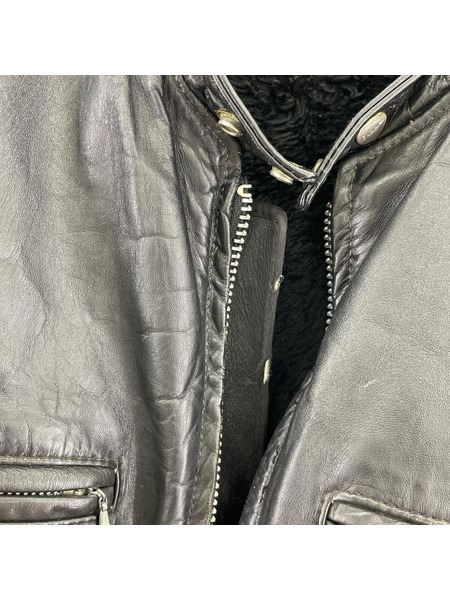 OLD・VINTAGE ライダース 60~70s BROOKS シングル ライダースジャケット (42) 黒