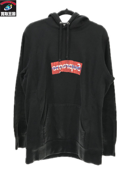 M 黒 Box Logo Hooded Sweatshirt supreme