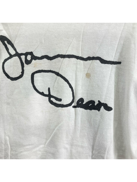 90s James Dean ハリウッド俳優 プリントTee M ホワイト フルーツボディ[値下]