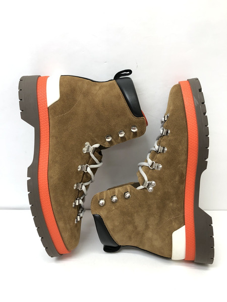 HERMES Denivele スウェードレザーブーツ ブラウン＆オレンジ