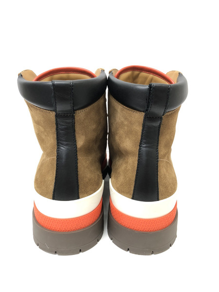 HERMES Denivele スウェードレザーブーツ ブラウン＆オレンジ