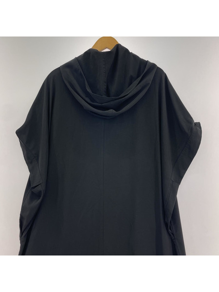 Y's 半袖ワンピース FRENCH SLEEVE HOODED DRESS BLK 1
