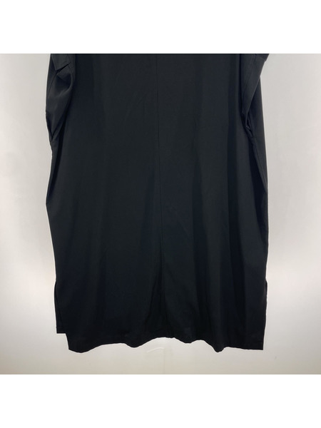 Y's 半袖ワンピース FRENCH SLEEVE HOODED DRESS BLK 1
