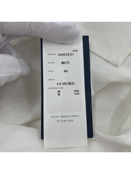 STILL BY HAND 半袖シャツ WHT 46