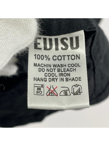 EVISU 半袖シャツ 開襟シャツ 黒（38）