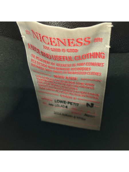 NICENESS ショルダーバッグ BLK nn-lcla04 LOWE-PETIT レザーバッグ 黒