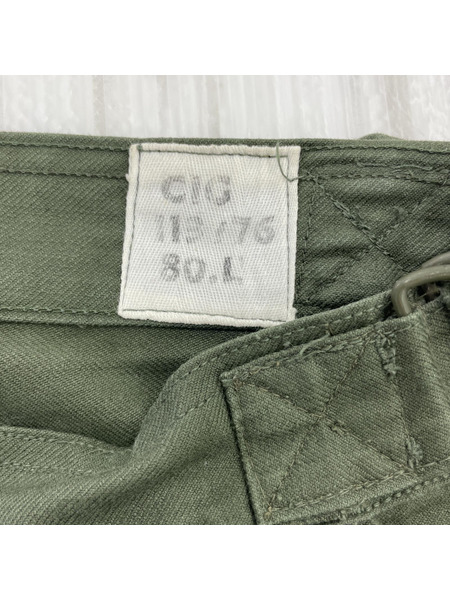 OLD・VINTAGE パンツ 60~70s FRENCH MILITARY メカニックパンツ L グリーン