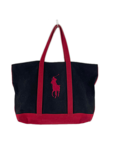 POLO RALPH LAUREN ソノ他バッグ トートバッグ 黒×赤
