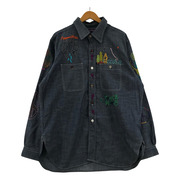 NEPENTHES 長袖シャツ OTAKARA NYC 刺繍シャンブレーシャツ