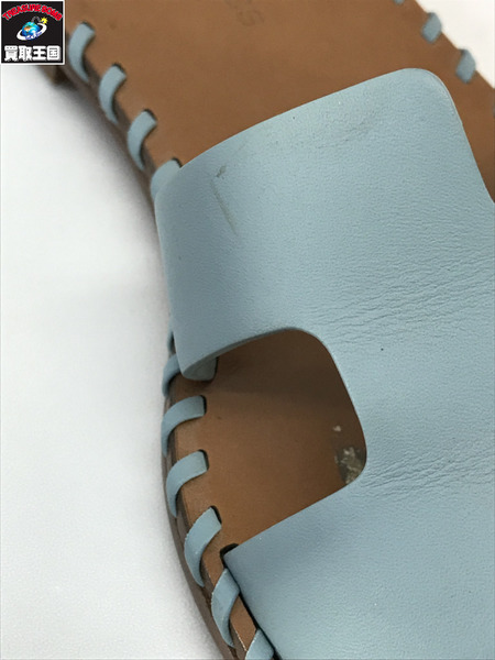 HERMES  オランレザー ライトブルー