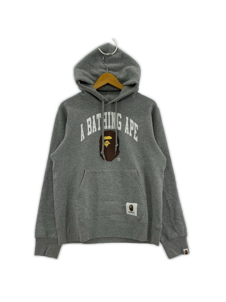 A BATHING APE パーカー プリント グレー (M)