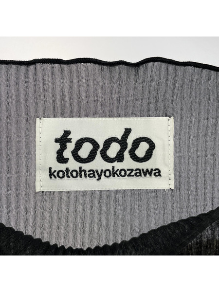 kotohayokozawa 長袖ワンピース todo プリーツ ワンピース  ブラック