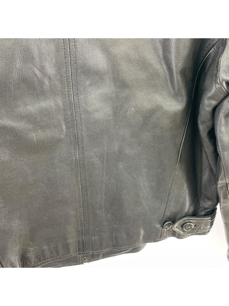 J.CREW レザージャケット シングルライダース/BLK/M