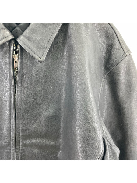 J.CREW レザージャケット シングルライダース/BLK/M