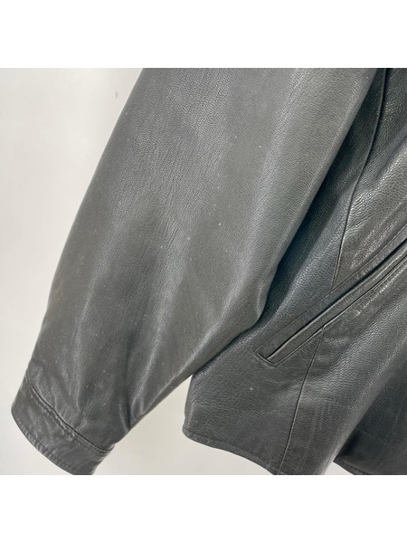 J.CREW レザージャケット シングルライダース/BLK/M