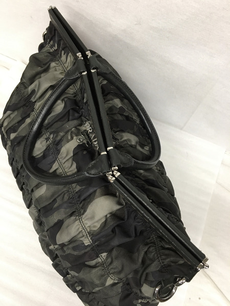 PRADA　トートバッグ ギャザー/カモフラ/ハンドバッグ