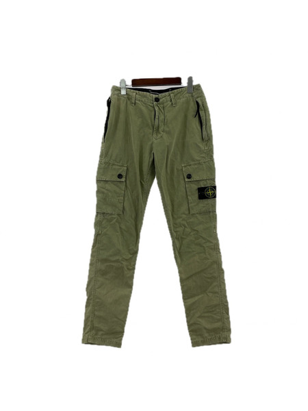 STONE ISLAND パンツ ガーメントダイ刺繍ロゴパッチ カーゴパンツ[値下]